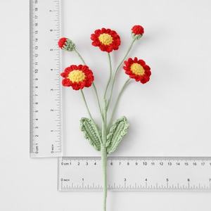 Bouquet de marguerites multi-têtes au crochet, dégradé de couleurs unies, pour décoration intérieure et photographie de mariage - Product Image 4