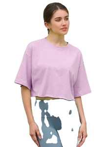 เสื้อยืดแฟชั่นแขนสั้นสำหรับผู้หญิงใหม่แผ่นรองไหล่ไม่สมมาตรเสื้อไม่มีสายรัดตกแต่งแบบอัดพลีทฤดูร้อนแสนหวาน - Product Image 4