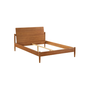 Meubles de lit en teck massif moderne avec structure à lignes nettes pour villa, chambre à coucher et maison privée - Product Image 6