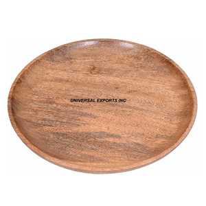 Placa de cargador de madera con diseño de flores, forma redonda, hecha a mano, debajo de la placa, nueva placa de cargador de lujo de calidad Superior - Product Image 5