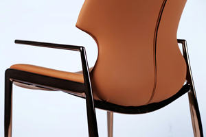 Modern Luxury <b>Leather</b> Dining <b>Chair</b> High-Class Portable Home Restaurant Furniture for Indoor-Outdoor Vietnam Lower Tariffs Parks - Product Image 3