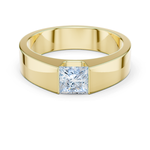 Anillo de Diamante Cultivado en Laboratorio con Corte Brillante Redondo, Chapado en Oro de 10K/14K, Joyería de Lujo para Compromiso y Boda para Mujer, Certificado IGI, Sintético - Product Image 3