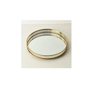 Plateau en métal et miroir de style luxueux, idéal pour la décoration intérieure haut de gamme et les espaces intérieurs sophistiqués - Product Image 4