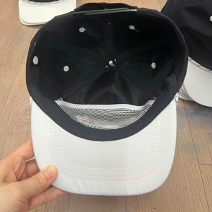 Chapeau de papa avec logo personnalisé casquettes de baseball à 5 panneaux avec patch de broderie sport étiquettes tissées hydro-imperméables corde de golf à facture plate - Product Image 5