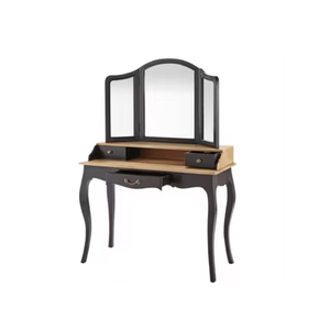 Coiffeuse Vintage Antique en bois massif pour meubles de chambre à coucher avec trois verres et tiroirs Meilleure qualité - Product Image 4