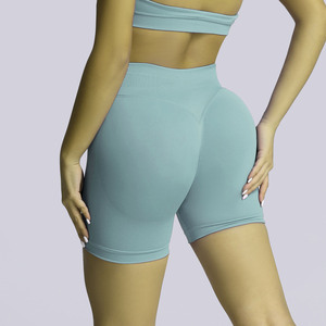 Pantalones cortos sin costuras para mujer, ropa deportiva de cintura alta, entrenamiento para correr, Fitness, gimnasio, yoga, novedad - Product Image 6