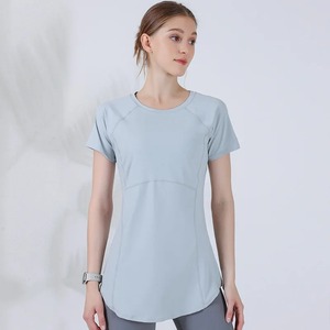 Camiseta informal de algodón de gran tamaño para mujer, cuello redondo, manga corta, suave, transpirable, relajada, sencilla, básica, de verano, para uso diario - Product Image 6