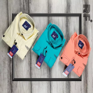 Garçons coton sergé à manches longues chemise décontractée nouveau modèle confortable élégant haut pour enfants bébés enfants vêtements de tous les jours - Product Image 5