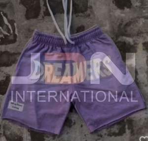 Pantalones cortos de hombre de algodón 100% puro de peso pesado con estampado de abullonado y logotipo personalizado Pantalones cortos de fabricante de lavado ácido vintage - Product Image 6