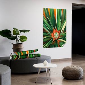 ผ้าใบพิมพ์ลาย: ศิลปะลายดอกสับปะรดสุดหรู ตกแต่งสไตล์จอร์เจีย โอคีฟ ผ้าใบม้วน 1 ชิ้น - Product Image 1