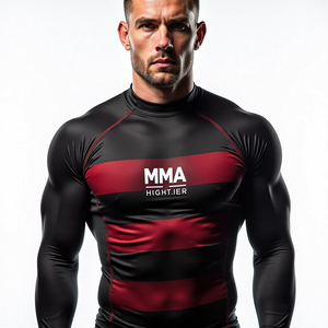 Personalizado sublimado MMA Rash Guard BJJ equipo para combate gimnasio entrenamiento al por mayor Fitness ropa de entrenamiento Premium Fitness ropa - Product Image 3