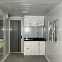 Studio préfabriqué modulaire de jardin blanc de 20 pieds et 40 pieds, petit pod de bureau avec toilettes et douche