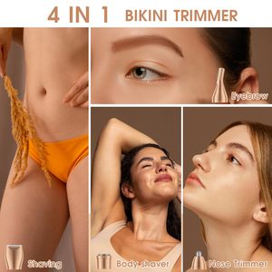 Ensemble de tondeuses corporelles électriques 4-en-1 de luxe pour femmes, tondeuses à cheveux et tondeuse bikini étanches pour utilisation humide ou sèche - Product Image 5