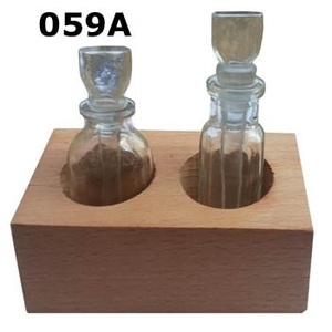 Bloque de Madera de Alta Calidad con 2 Botellas de Vidrio, Herramientas de Joyería, Proveedor de Herramientas para la Fabricación de Joyería, Venta al por Mayor al Precio Más Bajo - Product Image 2