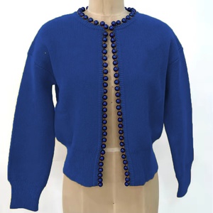 Sorority Embroidery <b>Women</b> Acrylic <b>Cardigans</b> | Sorority Embroidered Ladies Custom Style <b>Woolen</b> <b>Cardigan</b> Sweater - Product Image 3