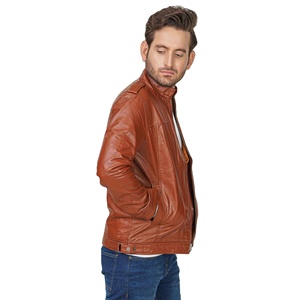 Custom Design <b>Jacket</b> New Style With Collar Wool Leather Wholesale Letterman Leather <b>Jacket</b> For Men - Product Image 2