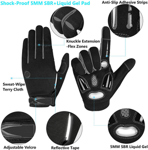 ถุงมือหนังแบบเต็มนิ้วระบายอากาศได้ดีพร้อมบริการ OEM สำหรับฤดูหนาว - Product Image 3