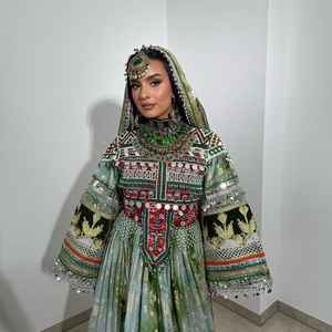 HOT SELLING <b>WEDDING</b> and PARTY WEAR AFGHAN <b>DRESSES</b> for WOMENS PREMIUM QUALITY WOMEN'S AFGHAN KUCHI <b>DRESS</b> - Product Image 3