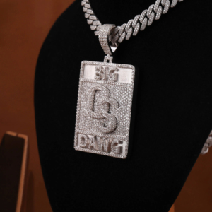 Customized Square Moissanite Icy Pendant Necklace Fashionable Hip Hop Jewelry <b>Rope</b> Personalized Sterling <b>Silver</b> Letter Shape - Product Image 3