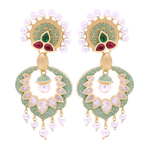 Pendientes colgantes chapados en oro de inspiración AD antiguos elegantes, moda de latón de moda de lujo, Exportación personalizada, proveedor Artificial de lujo - Product Image 2