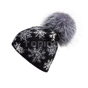 หมวกบีนนี่ผ้าแจ็คการ์ดขนสัตว์100% หมวกบีนนี่2025ใหม่ - Product Image 5