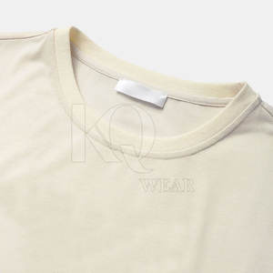 T-shirt pour homme au design tendance, logo personnalisé, couleur personnalisée, léger, écologique, séchage rapide, 100% coton, uni, de haute qualité, été - Product Image 3