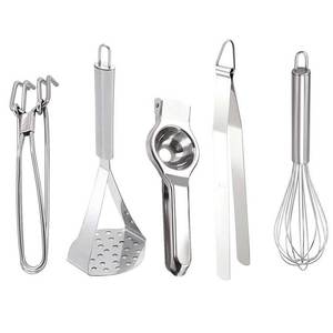 ชุดอุปกรณ์ทำอาหารทำจากสเตนเลสสตีลสำหรับบ้านและห้องครัวจำนวน5ชิ้นทำความสะอาดง่ายโลโก้ตามสั่ง - Product Image 2