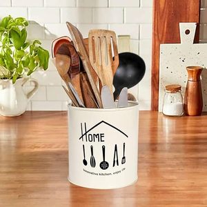 Soporte para cubiertos de metal, organizador compacto de cubiertos, escurridor de vajilla, soporte para tenedores, cuchillos y cucharas - Product Image 1