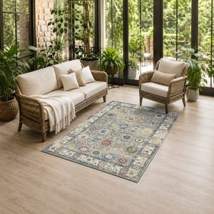 Tapis RUGS DEPOT LXDP-0411, vente en gros, multicolores, neutres, vintage, patchwork, imprimés numériquement, lavables en machine, en chenille, antidérapants - Product Image 6
