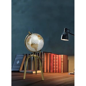 Globo decorativo antiguo del mundo con soporte o espacios serenos Living Vintage World Globo decorativo antiguo con soporte - Product Image 2