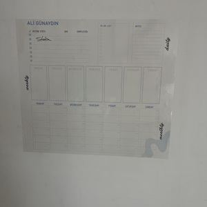 Model-1 Durable Polystyrene <b>Dry</b> <b>Erase</b> Whiteboard Reusable Daily Weekly Monthly Annual Planner Organizer Whiteboard - Product Image 4