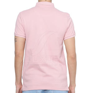 2025 logotipo personalizado ligero para hombres para camisetas de polo patrón sólido tejido de punto precio al por mayor - Product Image 3