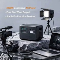 Centrale Électrique Portable 2400W en Gros avec Générateur Solaire à Onde Sinusoïdale Pure et Contrôleur MPPT pour Voiture, Camping en Extérieur et Utilisation Domestique