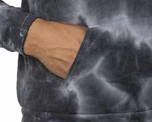 Sweat à capuche décontracté pour homme, hiver, 100% coton, tricoté, motif tie-dye nuage, col à capuche, uni, teinture unie, sweat à capuche pour homme - Product Image 3