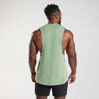 Camiseta sin Mangas de Spandex/Poliéster para Hombre, con Logotipo Personalizado, para Viajes de Verano, Gimnasio, Secado Rápido, Transpirable, Ecológica, Antiestática