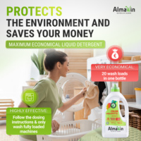 Detergente Líquido para Ropa AlmaWin Personalizado de 1 Color, 1.5L - 20 Lavados con Fragancia a Flor de Tilo, Limpieza Radiante para Bebés