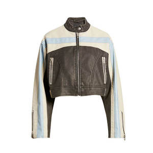 Vestes en cuir courtes pour femmes, vestes courtes élégantes, vestes en cuir courtes tendance pour femmes - Product Image 4