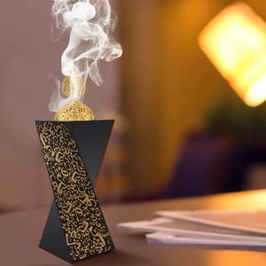 Decorative Black Incense Holder With Arabic Calligraphy With Gold Lid Perfect <b>For</b> Eid and Ramadan Decor And Seasonal Gifting - Product Image 5