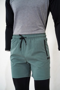 Premium Quality Double Layer Awrah Shorts for Muslim Men <b>Islamic</b> Swimwear Knee Length High Waist Activewear Sublimation Short - Product Image 3