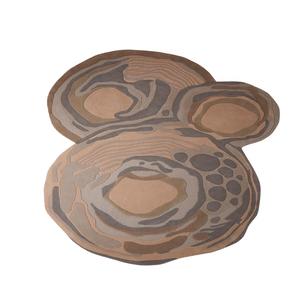 Tapis fait main en laine de Nouvelle-Zélande de qualité supérieure, forme organique, à poils longs, antidérapant, décoration d'intérieur de luxe - Product Image 5