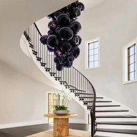 Luminaire suspendu en verre minimaliste ANNO pour escalier, grande taille, lampe LED suspendue