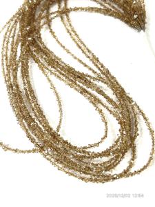 Cuentas de Cuarzo Herkimer de Color Marrón Claro Natural de Calidad AAA, Recubiertas, Tamaño 2-3 mm - Product Image 6