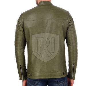 Veste en cuir d'hiver pour hommes de haute qualité Nouveau en stock Style de rue haute en peau de vache - Product Image 2