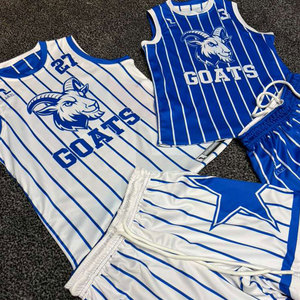 Maillots et shorts de basket-ball personnalisés en gros, 100% polyester, maille lourde, logos et tailles personnalisés, uniformes de basket-ball respirants - Product Image 6