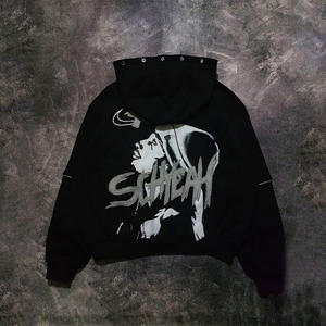 Fabricante Mayorista de Sudaderas con Capucha Unisex Extra Grandes con Estampado de Leopardo, Diseño Vintage de Hombros Caídos, Personalizadas OEM - Product Image 3