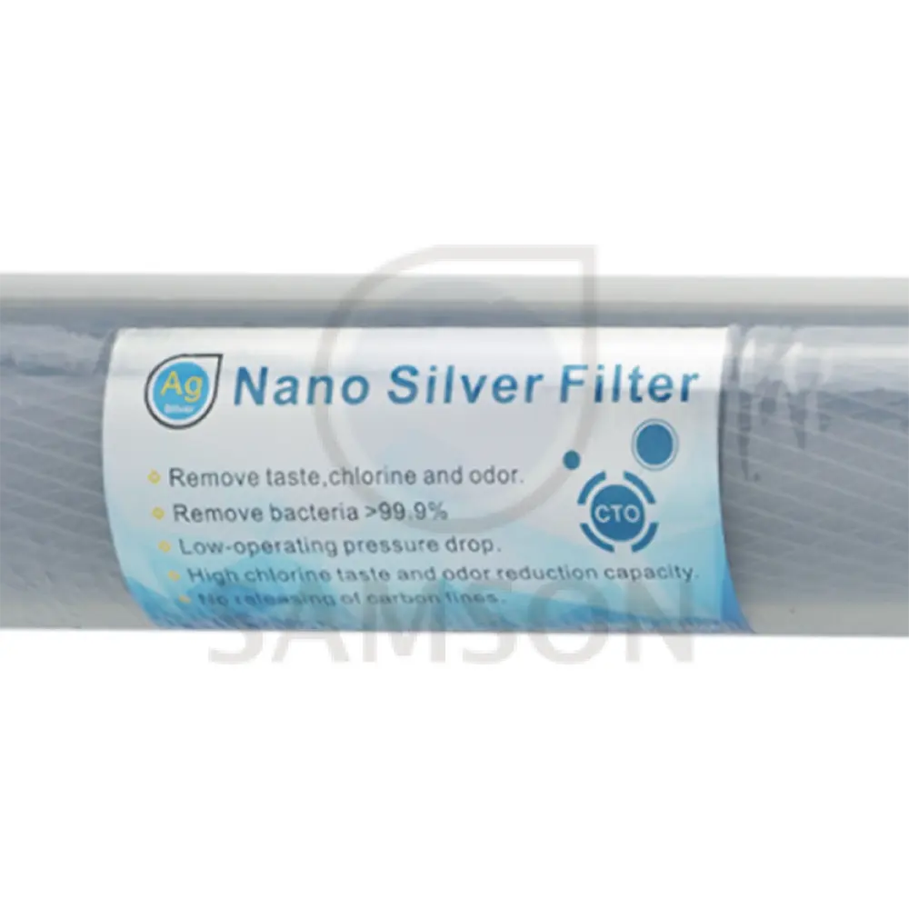 Taiwan ACT-3310 Bacteria and Heavy Metal removal Nano Silver inline carbon block water filter cartridge