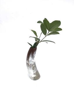 Jarrón de Flores de Cuerno de Búfalo Real Hecho a Mano, Tamaño Personalizado, Tallado con Flores de Amor, Maceta para Uso Doméstico, Multiusos - Product Image 2