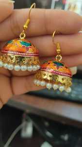Assorted Lot of Meenakari <b>Earrings</b> Indian Handmade Jewellery Wedding Favor Bridesmaid Gifts Mehendi Sangeet Ceremony Gifts - Product Image 4