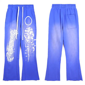 Hot Sale Winter Casual Men's Sweat Pants Regular Fit Jogger <b>Elastic</b> Waist Flat Anti-Wrinkle 100% Cotton - Product Image 2