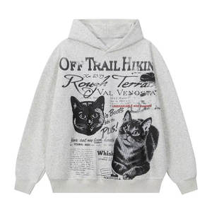 High Quality Cotton Oversize Hoodie for Men <b>Thick</b> <b>Fleece</b> Drop Shoulder Custom Plain Blank Solid Pattern French Fabric for Winter - Product Image 1